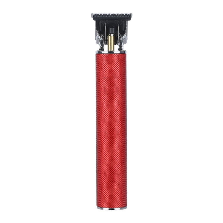 Hollow T-shape Ceramic Cutter Head USB Charging Engraving Electric Hair Clipper, Color: Red