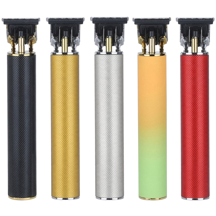 Hollow T-shape Ceramic Cutter Head USB Charging Engraving Electric Hair Clipper, Color: Red