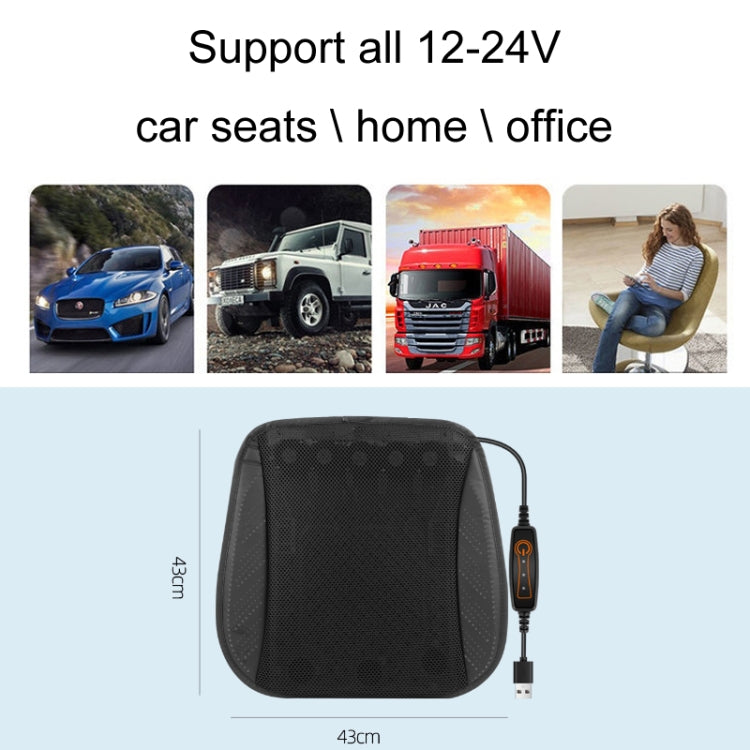 Multifunctional USB Fan Ventilation Heat Dissipation Car Seat Cushion(Red)