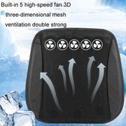 Multifunctional USB Fan Ventilation Heat Dissipation Car Seat Cushion(Red)