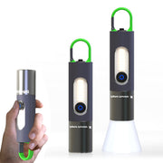 XHP50  Lamp Bead Super Bright LED Flashlight Telescopic Zoom Water-resistant Torch With Lampshade