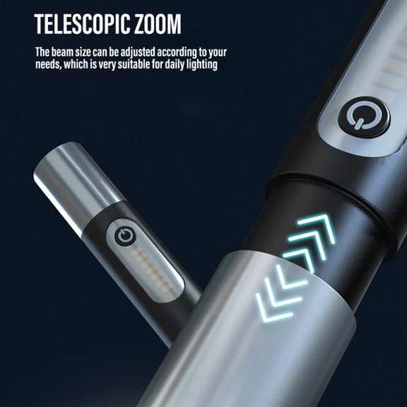 XHP50  Lamp Bead Super Bright LED Flashlight Telescopic Zoom Water-resistant Torch With Lampshade