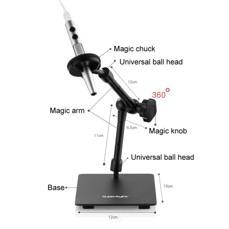 5 Million Digital Electron Microscope Magnifying Dermatoscope, Specification: B008+Z04 Universal Bracket+10 inch Screen