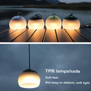 Retro Camping Lantern Rechargeable Haning Hook Night Light(Green)