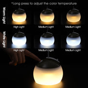 Retro Camping Lantern Rechargeable Haning Hook Night Light(Green)
