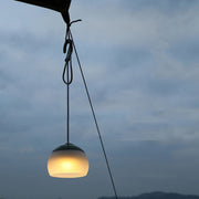 Retro Camping Lantern Rechargeable Haning Hook Night Light(Green)