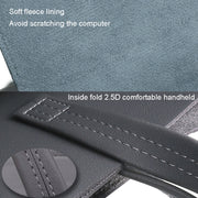 15.4/16 inch Elastic Button Laptop Water-resistant PU Handbag(Grey)
