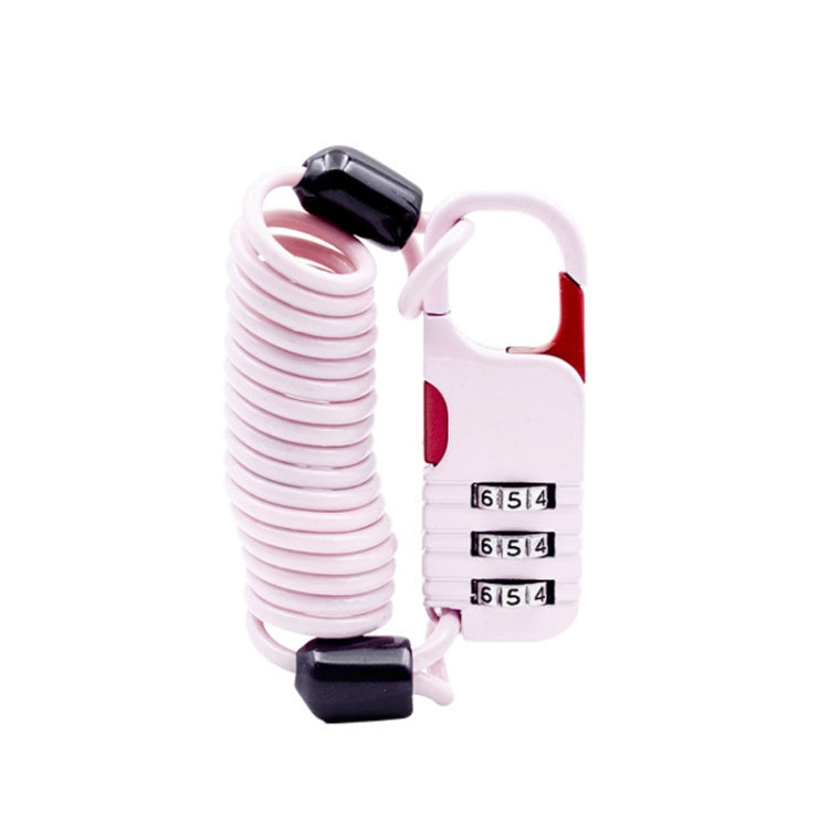 Helmet Anti Theft Password Lock Motorcycle Car Basket Soft Lock(Pink)