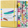 A5 Starry Sky Undated Planner Journal Financial Notebook(Yellow) - Notebooks by PMC TechLife | Online Shopping South Africa | PMC TechLife