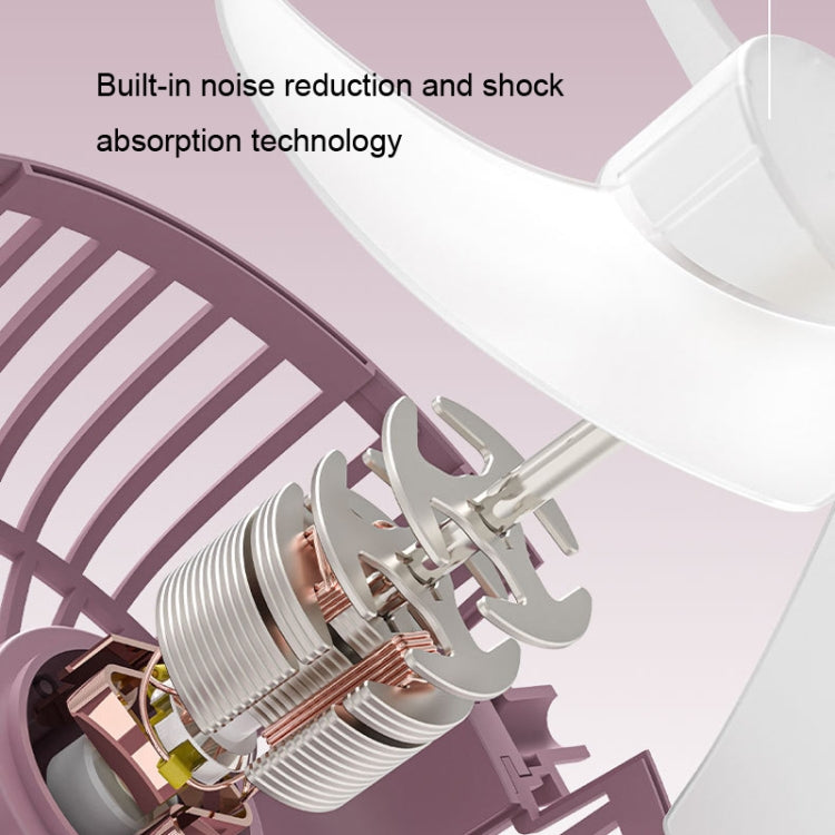 Dormitory Portable Animal Ear Desktop Electric Fan, Style: Directly Inserted Version Pink