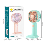 Handheld Small Fan Portable Mini Pocket Fan(Gray)