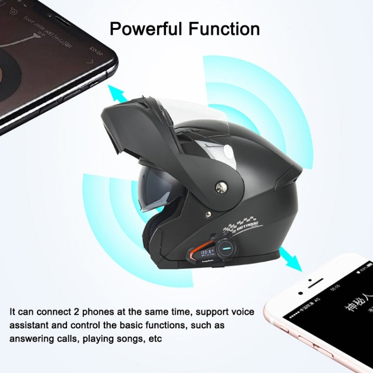 KUQIBAO Motorcycle Helmet Water-resistant Bluetooth-compatible Headset With Screen(Soft Microphone)
