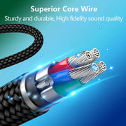 For SteelSeries Arctis 3 5 7 Pro Nylon Weaving Game Headset Cable(Red)