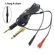 For Sennheiser HD25 / HD560 / HD540 / HD480 / HD430 / HD250 Headset Audio Cable(Left Long Right Short)