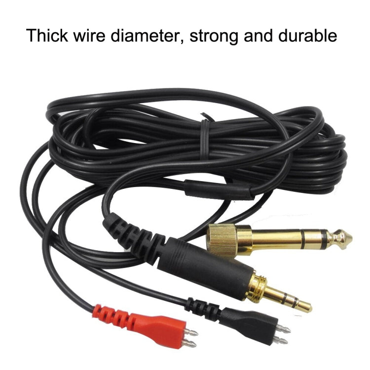 For Sennheiser HD25 / HD560 / HD540 / HD480 / HD430 / HD250 Headset Audio Cable(Left Long Right Short)