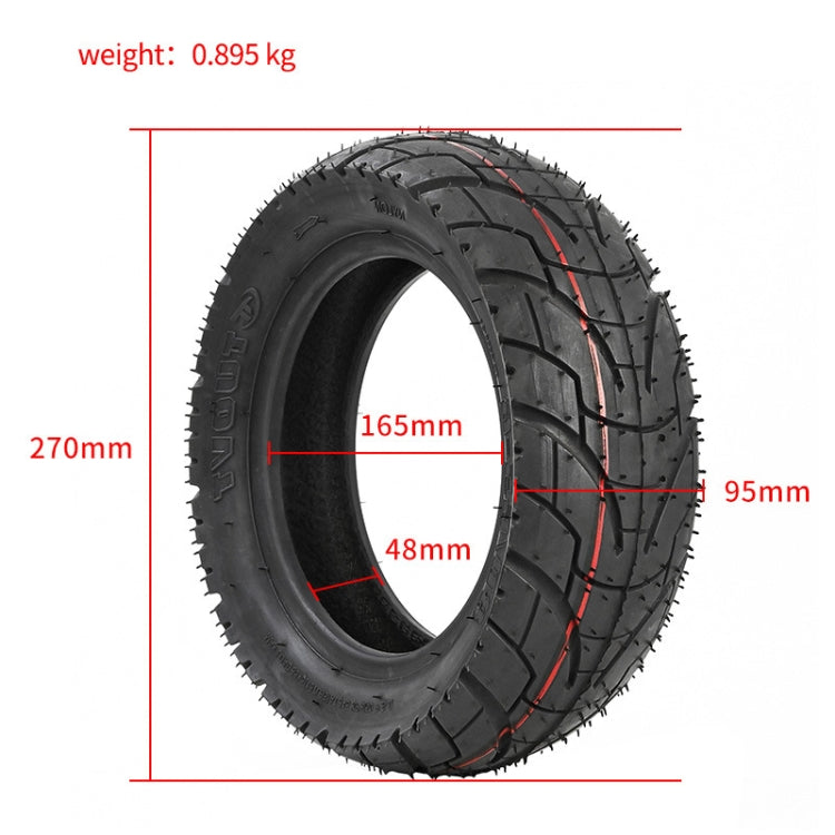For KUGOO M4 TUOVT 80/65-6.5 10 inch Electric Skateboard Vacuum Explosion-Proof Outer Tire(Highway Tire)