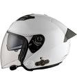 KUQIBAO Motorcycle Smart Bluetooth Sun Protection Double Lens Safety Helmet, Size: L(White+Gray Tail) - free shipping - PMC TechLife - Order now!