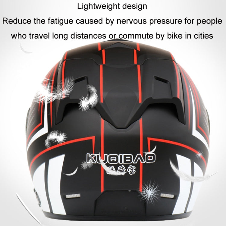KUQIBAO Motorcycle Smart Bluetooth Sun Protection Double Lens Safety Helmet, Size: L(Matte Black)