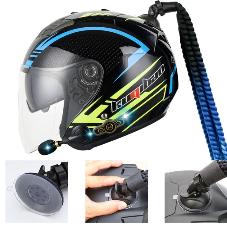 KUQIBAO Motorcycle Bluetooth Headset Double Lens Helmet With Braid, Size: M(Scrub Black)