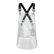 50 Silk Short 60cm Transparent TPU Apron Solid Color Webbing Adjustable Work Apron(Transparent + Black Webbing)