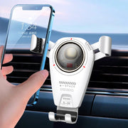 S-06 Car Air Outlet Gravity Holder Retractable Rotating Mobile Phone Bracket(White)