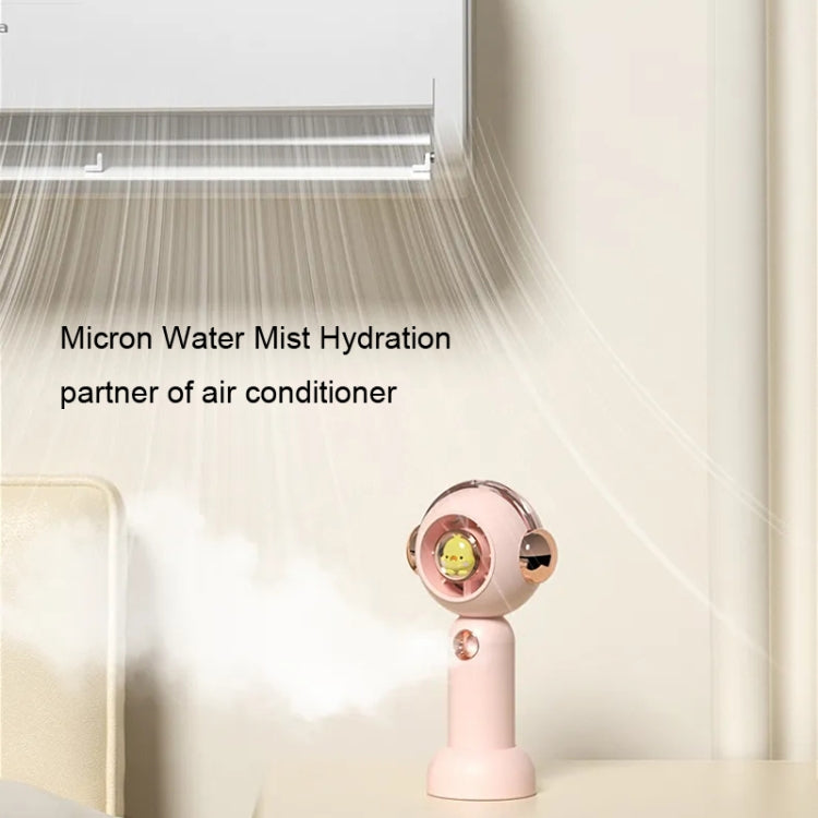 Without Blade Spray Handheld Children Small Fan(Green)