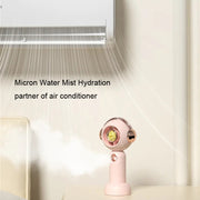 Without Blade Spray Handheld Children Small Fan(Green)