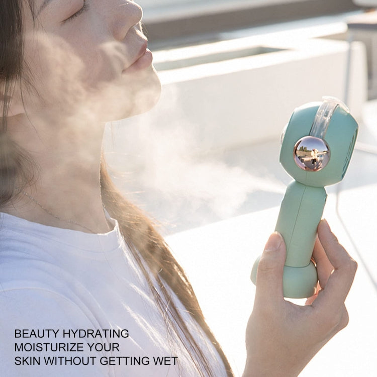 Without Blade Spray Handheld Children Small Fan(Green)