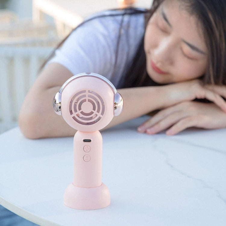 Without Blade Spray Handheld Children Small Fan(Green)