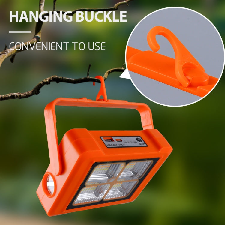 Solar Flood Light Portable Flashlight Emergency Work Light(Blue)