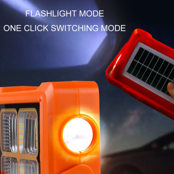 Solar Flood Light Portable Flashlight Emergency Work Light(Blue)