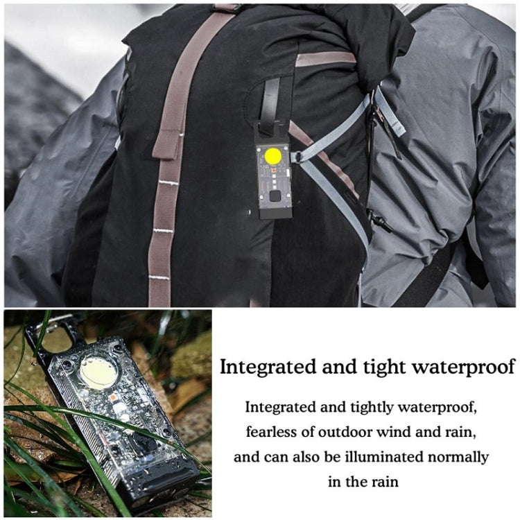 Outdoor Camping Multifunctional Solar Highlighted Mini Keychain Light(Black)