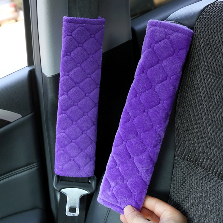Car Seat Belt Protector Soft Extended Shoulder Pads, Color: Rose Red Square