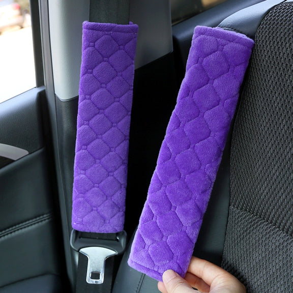 Car Seat Belt Protector Soft Extended Shoulder Pads, Color: Rose Red Square