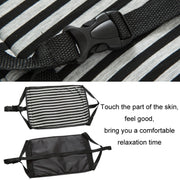Travel Foot Rest Hammock Office Leisure Pedal, Color: Black White Stripe All-in-one