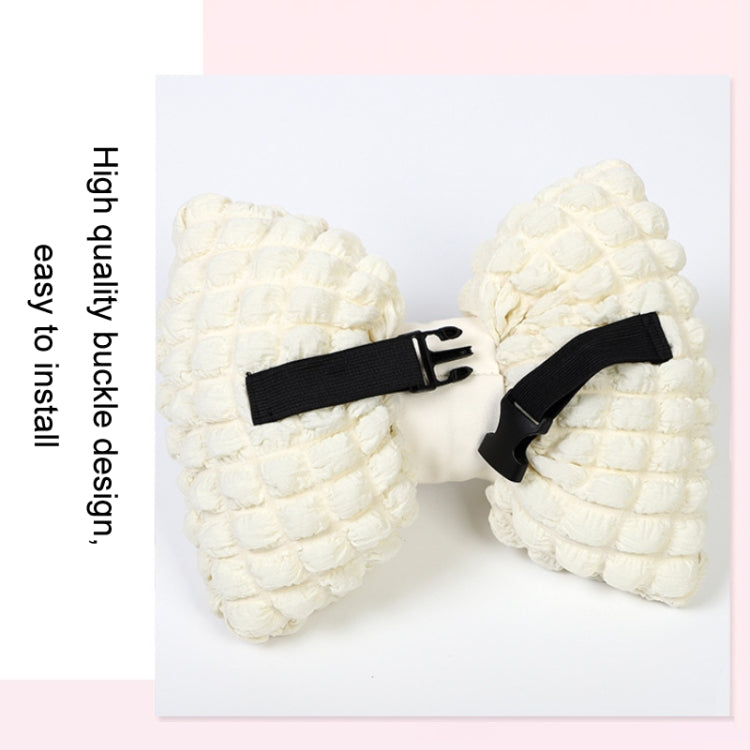 Car Seat Breathable And Comfortable Puff Pillow Upholstery, Color: Lumbar Pillow Beige Brown