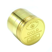 40mm 4 Layers Gold Coin Pattern Zinc Tobacco Grinder
