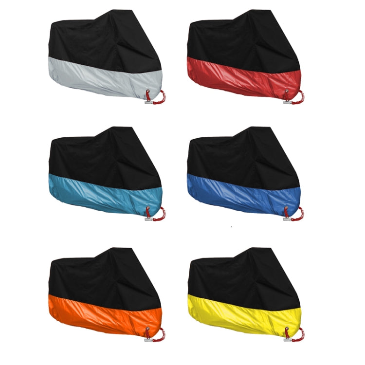 190T Motorcycle Rain Covers Dustproof Rain UV Resistant Dust Prevention Covers, Size: XXL(Black and Red)