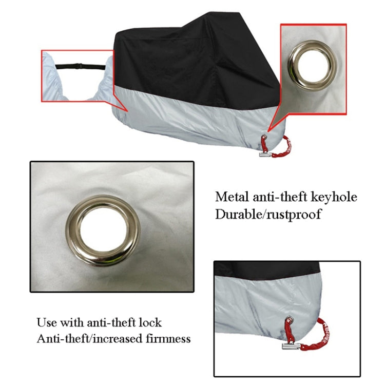 190T Motorcycle Rain Covers Dustproof Rain UV Resistant Dust Prevention Covers, Size: L(Black Camouflage)