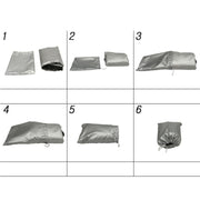 190T Motorcycle Rain Covers Dustproof Rain UV Resistant Dust Prevention Covers, Size: XXXL(Black and Silver)