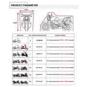 190T Motorcycle Rain Covers Dustproof Rain UV Resistant Dust Prevention Covers, Size: XXXL(Black and Silver)