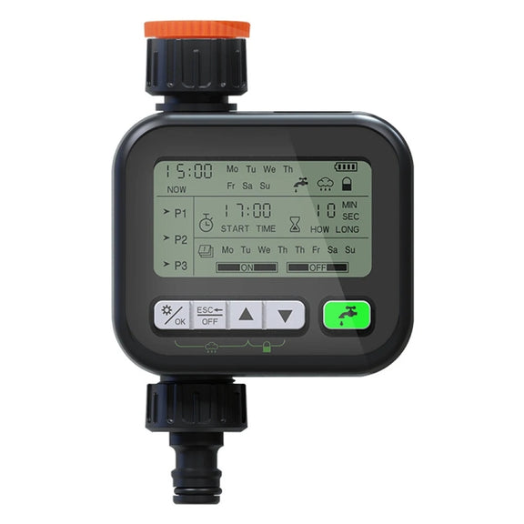 Gardening Timer Automatic Watering Device Garden Balcony Watering Device Intelligent Irrigation System Controller(Black)