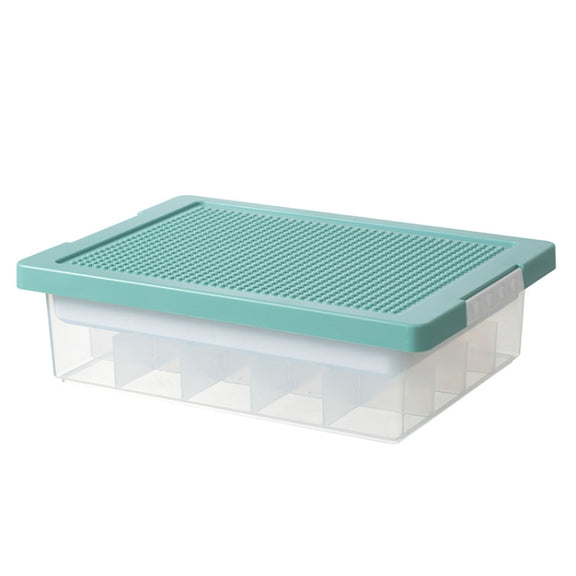 Children Toy Parts Building Blocks Storage Box(Green)