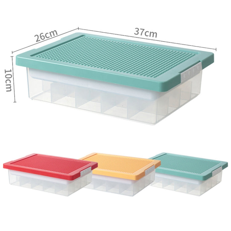 Children Toy Parts Building Blocks Storage Box(Green)