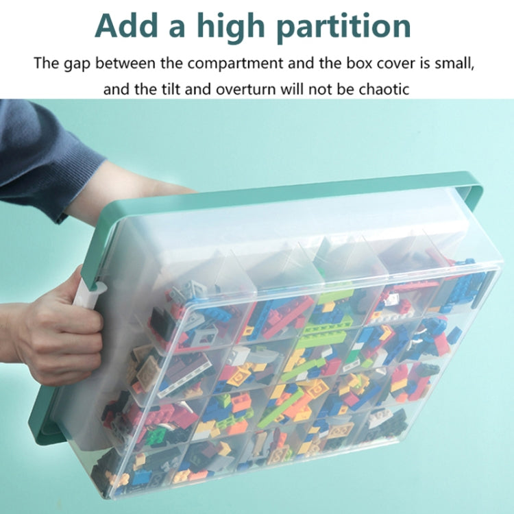 Children Toy Parts Building Blocks Storage Box(Green)
