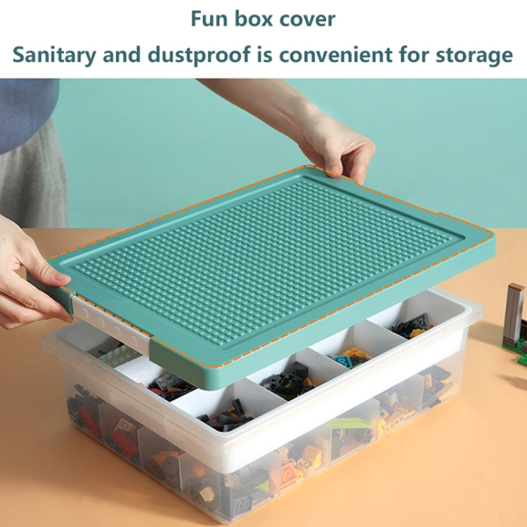 Children Toy Parts Building Blocks Storage Box(Green)