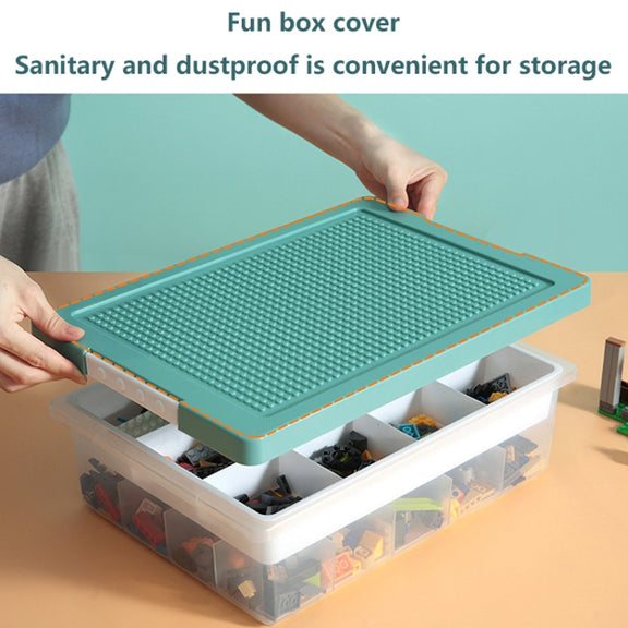 Children Toy Parts Building Blocks Storage Box(Green)