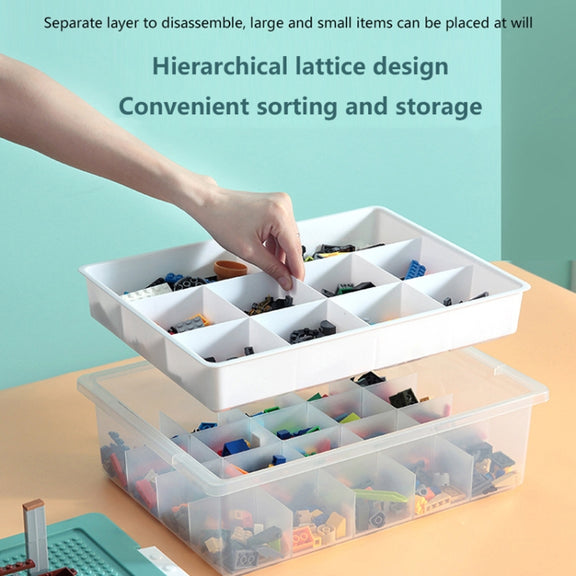 Children Toy Parts Building Blocks Storage Box(Green)