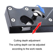 Woodworking Multi-Angle Chamfering Adjustable Depth Hand Planer, Color: Black