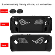For ASUS Rog Ally Gaming Console Multicolor Silicone Case With 2 Button Caps(Black)